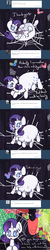 Size: 800x3999 | Tagged: safe, artist:otterlore, rarity, drider, monster pony, original species, parasprite, spider, spiderpony, g4, cave, comic, eating, fabric, species swap, spider web, spiderponyrarity, tumblr