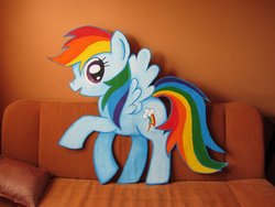 Size: 900x675 | Tagged: safe, artist:atelok, rainbow dash, g4, cutout, female, photo, solo