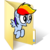 Size: 256x256 | Tagged: dead source, safe, artist:starwingcorona, rainbow dash, mentally advanced series, rainbow dash presents, g4, computer icon, female, folder, solo, webcore