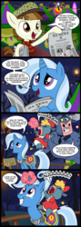 Size: 713x2000 | Tagged: safe, artist:madmax, featherweight, iron will, trixie, g4, comic, da news, darkmoon faire, sad, trixiebuse, warcraft, world of warcraft