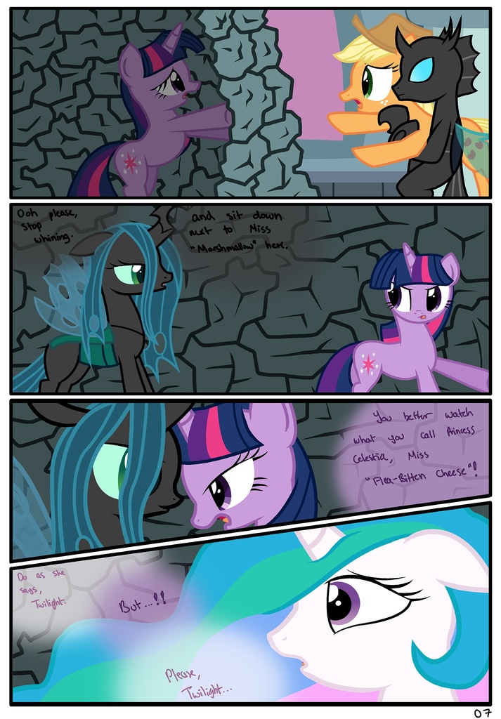 #357377 - safe, artist:pyruvate, applejack, princess celestia, queen ...