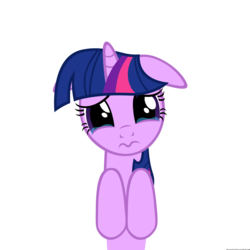 Size: 2500x2500 | Tagged: safe, artist:navitaserussirus, twilight sparkle, pony, unicorn, g4, crying, female, floppy ears, mare, puppy dog eyes, puppy face, simple background, solo, transparent background, unicorn twilight
