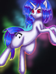 Size: 2123x2825 | Tagged: safe, artist:misukitty, dj pon-3, vinyl scratch, g4, female, solo