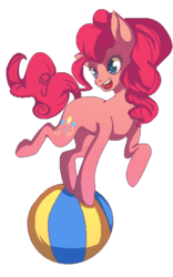 Size: 336x540 | Tagged: safe, artist:raisenka, pinkie pie, g4, ball, female, solo