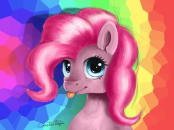 Size: 3200x2400 | Tagged: safe, artist:gusteaureeze, pinkie pie, g4, female, portrait, solo, tongue out