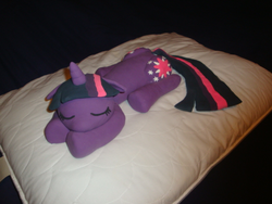 Size: 637x479 | Tagged: safe, artist:pika-robo, twilight sparkle, g4, pillow, sculpture, sleeping