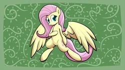 Size: 1920x1080 | Tagged: safe, artist:whatsapokemon, fluttershy, g4, female, solo, wallpaper