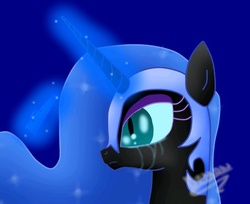 Size: 621x507 | Tagged: safe, artist:fudgebiskets, nightmare moon, oc, oc:nyx, g4, crying, nightmare nyx, solo