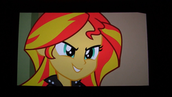 Size: 1920x1080 | Tagged: safe, sunset shimmer, equestria girls, g4, my little pony equestria girls, evil, evil grin, female, grin, smirk, solo
