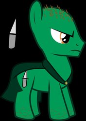 Size: 751x1063 | Tagged: safe, artist:asdflove, pony, belkar bitterleaf, ponified, solo, the order of the stick