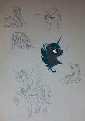 Size: 902x1280 | Tagged: safe, artist:astonishingly, oc, oc only, alicorn, pony, eclipse