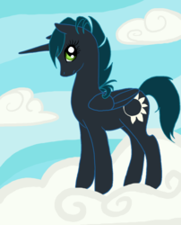 Size: 577x714 | Tagged: safe, artist:astonishingly, oc, oc only, alicorn, pony, alicorn oc, eclipse, solo