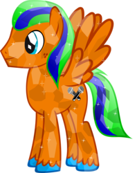 Size: 1675x2118 | Tagged: safe, artist:vector-brony, oc, oc only, pegasus, pony, crystallized, simple background, solo, transparent background, vector