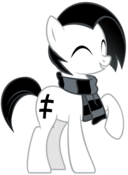 Size: 2133x2917 | Tagged: safe, artist:marelynmanson, oc, oc only, earth pony, pony, clothes, marelyn manson, marilyn manson, ponified, scarf, simple background, solo, transparent background, vector