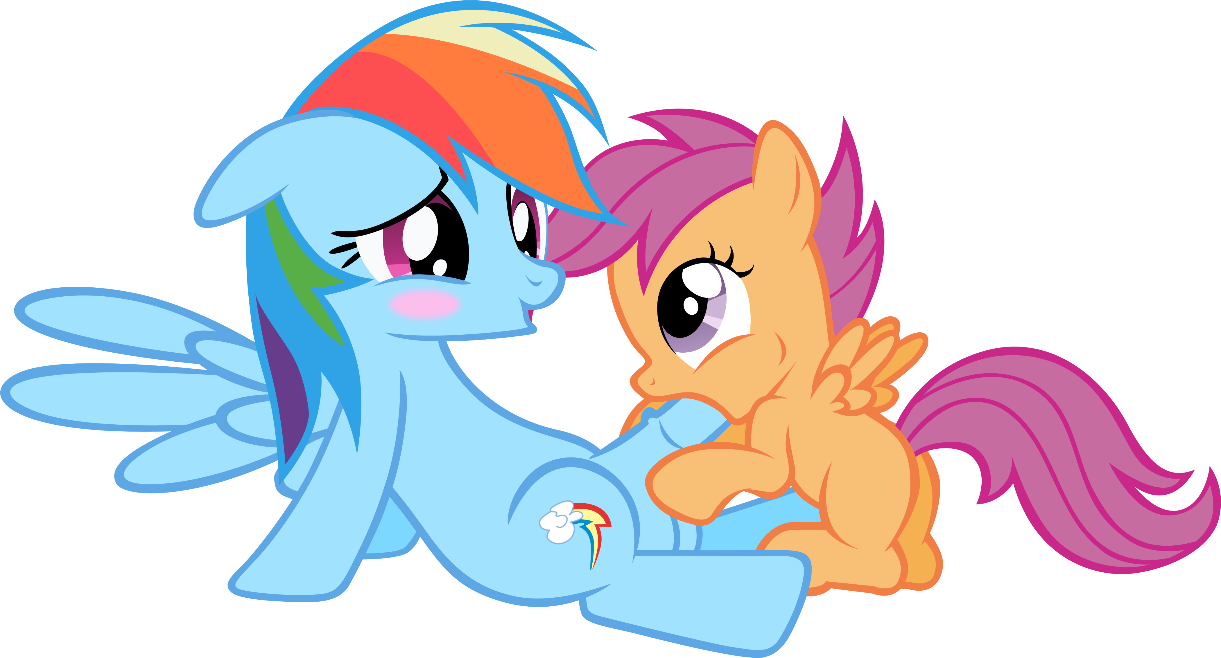 My Little Pony Rainbow Dash And Scootaloo Porn - 358158 - artist:badumsquish, blowjob, cute, cute porn ...
