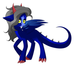 Size: 900x800 | Tagged: safe, artist:haydee, oc, oc only, hybrid, aliki, non-pony oc, simple background, solo, transparent, transparent background