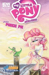 Size: 1265x1920 | Tagged: safe, artist:sararichard, idw, gummy, pinkie pie, fly, insect, g4, my little pony micro-series, comic cover, cover, duo, gi, karate, karate kid