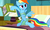 Size: 794x482 | Tagged: safe, screencap, rainbow dash, g4, my little pony: friendship is magic, read it and weep, awkward, awkward moment, bed, book, derp, female, hoof hold, hospital bed, solo