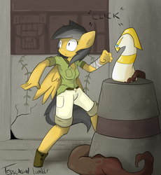 Size: 3391x3679 | Tagged: safe, artist:tesslashy, daring do, anthro, g4, female, solo