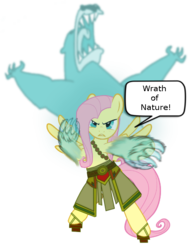 Size: 500x666 | Tagged: safe, artist:m.a.b, fluttershy, harry, g4, angry, crossover, league of legends, ponified, simple background, transparent background, udyr, vector