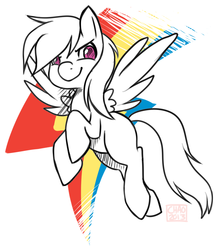 Size: 992x1109 | Tagged: safe, artist:sharmie, rainbow dash, pegasus, pony, g4, female, mare, solo, wings