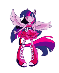 Size: 928x1161 | Tagged: dead source, safe, artist:rendoas, twilight sparkle, equestria girls, g4, my little pony equestria girls, fall formal outfits, female, ponied up, solo, twilight sparkle (alicorn)