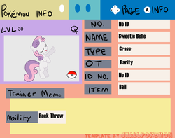 Size: 1359x1073 | Tagged: safe, sweetie belle, pony, unicorn, g4, filly, info, poké ball, pokémon, ponymon, vector