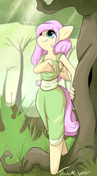 Size: 2006x3640 | Tagged: safe, artist:tesslashy, fluttershy, anthro, g4, female, solo