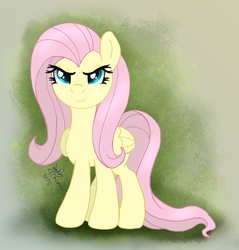 Size: 965x1010 | Tagged: safe, artist:joakaha, fluttershy, pegasus, pony, g4, female, mare, signature, smiling, solo