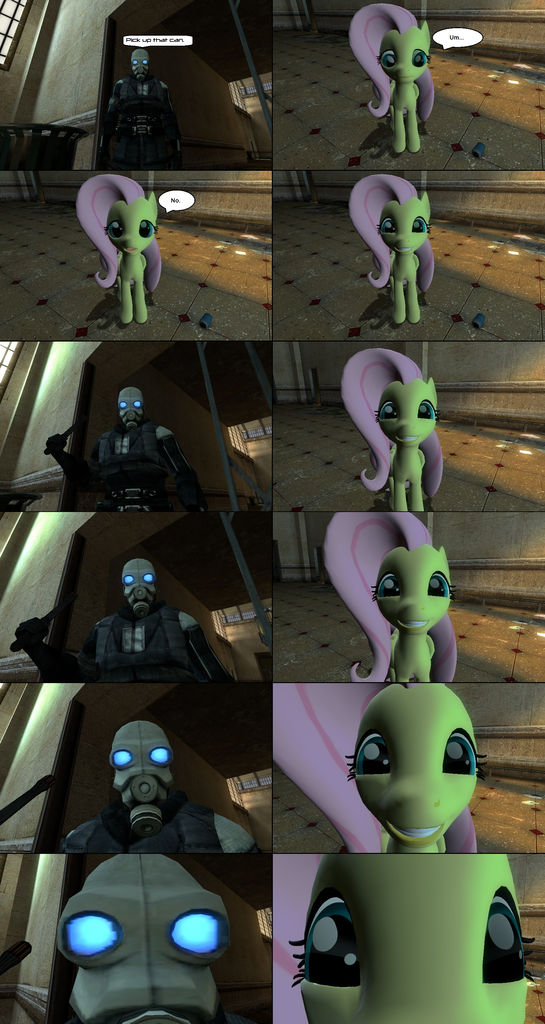 Gmod Baton #358772 - safe, artist:pinkie diane roosevelt phd, fluttershy, 3d ...