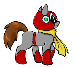 Size: 522x486 | Tagged: safe, artist:semyo, pony, mega man (series), ponified, proto man, solo