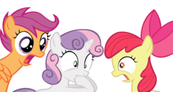 Size: 3845x2048 | Tagged: safe, artist:andy18, apple bloom, scootaloo, sweetie belle, g4, cutie mark crusaders, simple background, transparent background, vector
