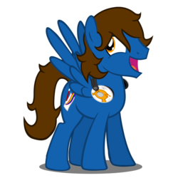 Size: 3000x3000 | Tagged: dead source, safe, artist:animatorphoenix, artist:metalbluephoenix, oc, oc only, pegasus, pony, headphones, simple background, solo, transparent background, vector