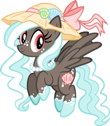 Size: 6000x6921 | Tagged: safe, artist:tygerbug, oc, oc only, oc:seafoam, pegasus, pony, absurd resolution, hat, simple background, solo, transparent background, vector