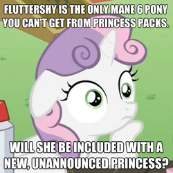 Size: 499x499 | Tagged: safe, edit, edited screencap, screencap, sweetie belle, g4, ponyville confidential, female, meme, prediction, solo, sudden clarity sweetie belle, toy