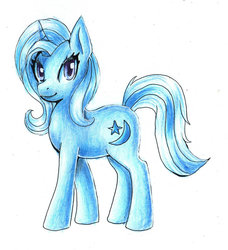 Size: 854x935 | Tagged: safe, artist:paper-aschenstern, trixie, pony, unicorn, g4, female, mare, smiling, solo