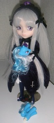 Size: 441x1000 | Tagged: safe, trixie, g4, brushable, female, irl, photo, pullip, rozen maiden, suigintou, toy, toy abuse