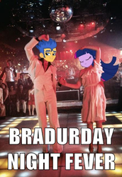 Size: 440x641 | Tagged: safe, flash sentry, twilight sparkle, equestria girls, g4, my little pony equestria girls, brad, disco, exploitable meme, flash sentry savior of the universe, meme, saturday night fever, waifu thief