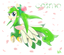 Size: 2097x1796 | Tagged: safe, artist:benkomilk, earth pony, pony, cosmo the seedrian, female, mare, ponified, solo, sonic the hedgehog (series), sonic x