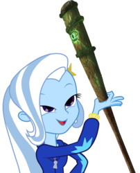 Size: 833x1031 | Tagged: safe, trixie, equestria girls, g4, baseball bat, excalibat, female, look what trixie found, meme, rise of the triad, simple background, solo, transparent background