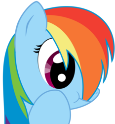 Size: 9991x10737 | Tagged: safe, artist:yeswecanstudio, rainbow dash, g4, absurd resolution, circular actions, eating, female, mane, nom, simple background, solo, taste the rainbow, transparent background, vector, wat