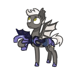 Size: 1000x900 | Tagged: safe, artist:talludde, oc, oc only, bat pony, pony, night guard, solo