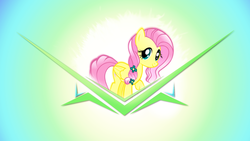Size: 1920x1080 | Tagged: safe, artist:divideddemensions, fluttershy, g4, alternate hairstyle, female, solo, vector, wallpaper