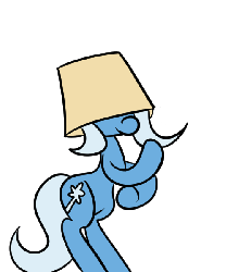 Size: 500x600 | Tagged: dead source, safe, artist:fauxsquared, trixie, pony, unicorn, g4, animated, bipedal, dancing, female, lamp, lampshade, simple background, smiling, solo, underhoof, white background