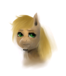 Size: 774x888 | Tagged: safe, artist:sapplejack, applejack, g4, female, portrait, simple background, solo