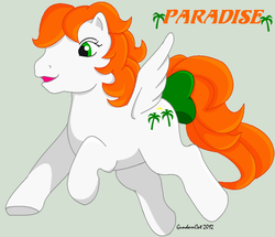 Size: 585x502 | Tagged: safe, artist:gundamcat, paradise, g1, female, solo