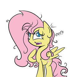 Size: 1280x1280 | Tagged: dead source, safe, artist:turtlefarminguy, fluttershy, g4, bed mane, female, solo