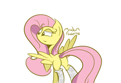 Size: 1280x882 | Tagged: dead source, safe, fluttershy, g4, butt, clothes, female, plot, socks, solo