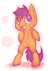 Size: 1116x1635 | Tagged: safe, artist:razzdotdot, scootaloo, pony, g4, bipedal, female, solo