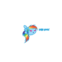 Size: 600x600 | Tagged: safe, artist:scherzo, rainbow dash, g4, chubbie, female, rainbowfreakindash, solo